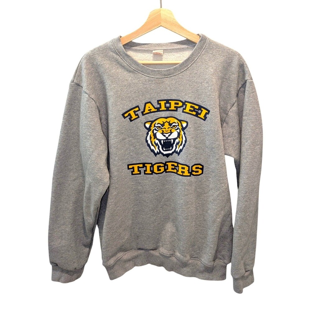 Taipei American School TAS Tigers Sweatshirt Gray PT Sportswear XL Taiwan Made